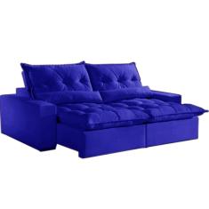 Sofá 4 Lugares Avalon Retrátil e Reclinável 230cm Montano Estofados Cor Azul