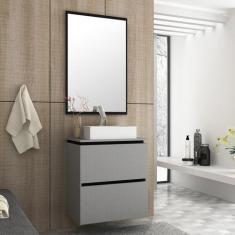 Gabinete Para Banheiro Com Cuba 3 Gavetas e Espelheira Urban Bosi