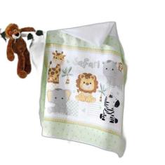 Toalha De Banho Bebê Estampada Safari 100% Algodão Capuz - Dohler, Ver