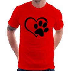 Camiseta Coração Patinha - Foca na Moda, Vermelho, GGG