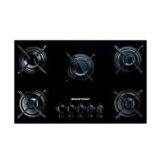 Cooktop 5 bocas Brastemp com grades piatina e acendimento automático -