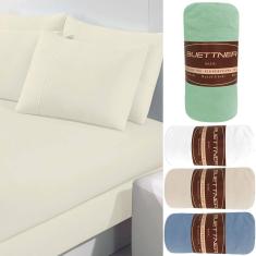 Lençol King Avulso de Malha 100% Algodão com Elástico Buettner Prata