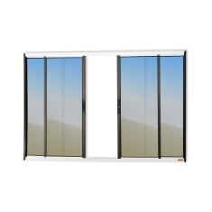 Janela Confort 4 Folhas Vidro Reflex 120cm X 150cm Brimak Mix Preto