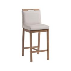 Conjunto 3 Banquetas Madeira Maciça Dani Nogueira Tec Algodão