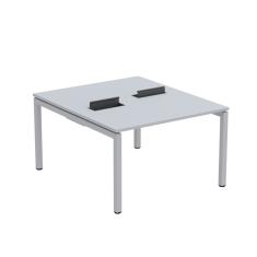Mesa Plataforma Dupla Com Pé De Aço Para Coworking 110x140-2p Pdc11-14-2p Cinza