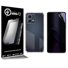 Capa  anti impacto transparente + Película De Hydrogel Privacidade Par