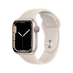 Apple Watch Series 7 (GPS + Cellular, 41mm) - Caixa de Alumínio Estelar - Pulseira esportiva estelar 