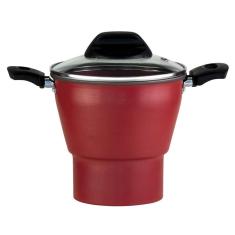 Cuscuzeiro Enjoy Antiaderente Vermelho 14Cm Alegrete