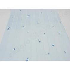 Papel de Parede Não Lavável - Lindo desenho - Azul com detalhes em branco e azul - Rolo com 10m x 53cm - LMS-PPD-A5102 (Default)