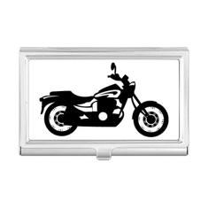 Porta-cartões de visita com ilustração mecânica preta para motocicleta