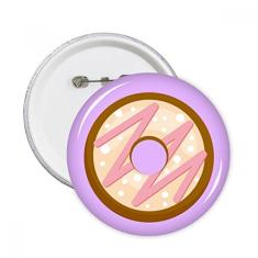 Rosquinha rosa Sobremesa doce Pinos redondos Emblema Botão Emblema Acessório Decoração 5 peças