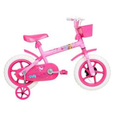 Bicicleta Infantil Aro 12 Verden Paty - Rosa E Fúcsia Com Rodinhas E C