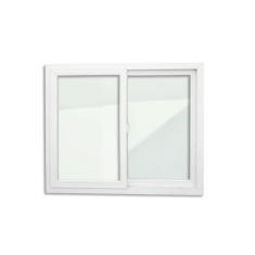 Janela de PVC 100x100cm 2 Folhas com Vidro Liso ITEC Brimak Branco