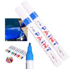 Kit 2 Canetas Reparadora Tira Risco Automóveis Carro Moto Caminhões Pintar e Retocar Pneu Azulejo e Tênis Uso Escolar Marca Texto Thafe