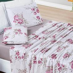 Jogo de Lençol Solteiro Avere 200 Fios Estampado 3 Peças - Lilac