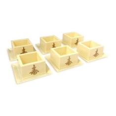 Kit Com 6 Copos Sake Massu Saque Japonês 65Ml Creme - Geral