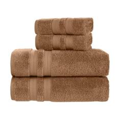 Kit Jogo De Toalhas Karsten 4 Peças Banhão e Rosto Unika Fio Penteado 