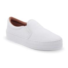 Tênis Slip On Flatform Feminino Liso Conforto Dia a Dia Leve - Tenehi,