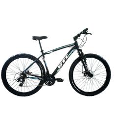 Bicicleta MTB Aro 29 GTI 27V Freios Hidráulico K7 Trava-Unissex