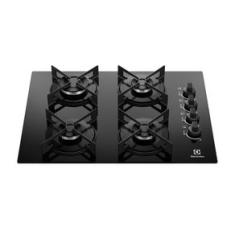 Cooktop 4 Bocas Electrolux Efficient a Gás KE4GR Mesa de Vidro Preto - Bivolt