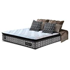 Colchão King Molas Ensacadas Pillow Top 193x203x31 Cama Inbox Abstrato