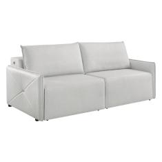 Sofá 2 Lugares Retrátil Urban com USB Linho Cinza 160 cm