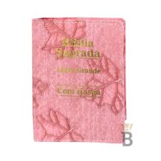 Bíblia Sagrada Letra Grande - Luxo - Folha Rosa -C/ Harpa