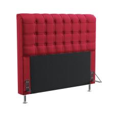 Cabeceira Estofada Dama 195 para Cama King Sued Vermelho Aradecor