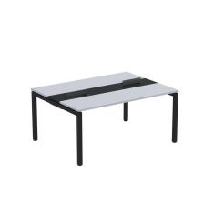 Mesa Plataforma Dupla com Pé de Aço para Coworking 150x120 Pdc15/12/2p Cinza/Preto