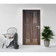 Kit Porta de Madeira 210x82cm Batente 14cm Fechadura Externa Rodam