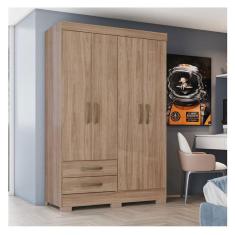 Guarda Roupa Solteiro Ambiente Fabuloso Jequitibá Brilho – Briz Móveis