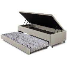 Bicama Box Com Baú Solteirão 96x203 com Colchão Auxiliar Revestimento 