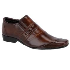 Sapato Social Masculino em Couro Leoppé Masculino, Marrom, 40