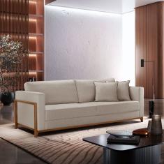 Sofá Paris 03 Lugares 170cm X 90cm X 88cm Bege