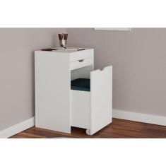 Penteadeira PE-2007 c/ 1 Gaveta e Puff Branco - Tecno Mobili, Branco