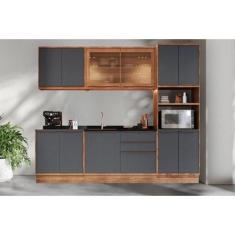 Cozinha Modulada Completa Versalis 6 Peças (2Aéreos+2Balcões+1TorreQue