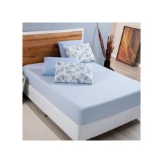 Jogo de Lençol Solteiro 2 peças Percal 200 Fios Algodão Cama Box Fronh