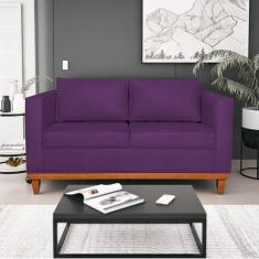 Sofá 2 E 3 Lugares Europa 180cm Suede - Doce Sonho Móveis Roxo