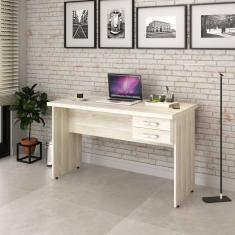 Mesa Escrivaninha De Escritório 1,20m Tampo 30mm C-02gavetas Snow