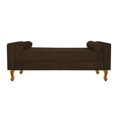 Recamier Baú Félix Solteiro 120cm Suede Marrom