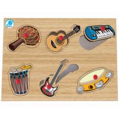 Quebra-Cabeça Infantil com Pinos - Instrumentos Musicais - Simque