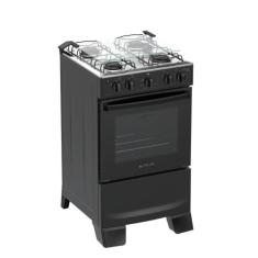 Fogão 4 Bocas Atlas Mônaco Plus, Preto, Bvolt