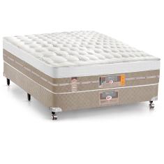Cama Box Casal Castor Silver Star Air com Mola Ensacadas 71x128x188cm – Branco/Bege