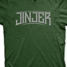 Camiseta Jinjer Musgo e Cinza em Silk 100% Algodão
