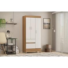 Guarda Roupa Solteiro 3 Portas 2 Gavetas 3 Prateleiras Wind Demobile Amendola Touch/off White