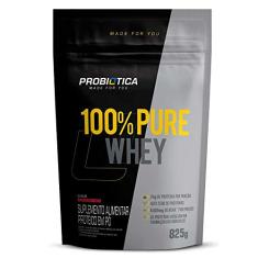 Probiótica 100% Pure Whey Refil Morango 825 G