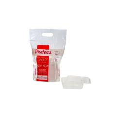 Pote Retangular 350Ml. C/ Tampa C/6X24 Un. (Prafesta)