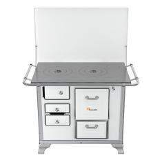 Fogão a Lenha N1 com Gabinete Petrycoski com Tampa SD - Branco