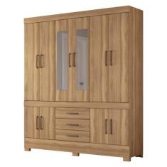 Guarda Roupa Casal 10 Portas Com Espelho New Murano Amendola Touch Dem