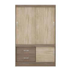 Guarda Roupa Solteiro 2 Portas Estilo II 22520 Nogal / Vanilla Touch D